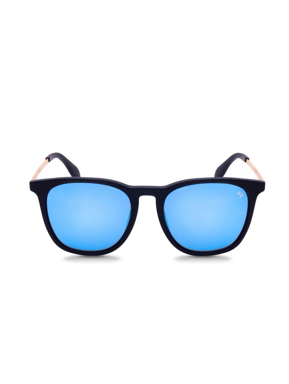 William Painter The Oasis Polarized Titanium Sunglasses Black Gold Blue Mirror